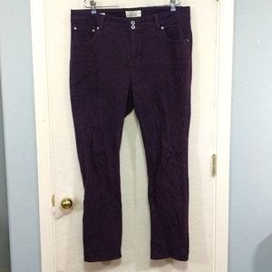 Lucky Brand "Emma" straight leg 16W eggplant pants